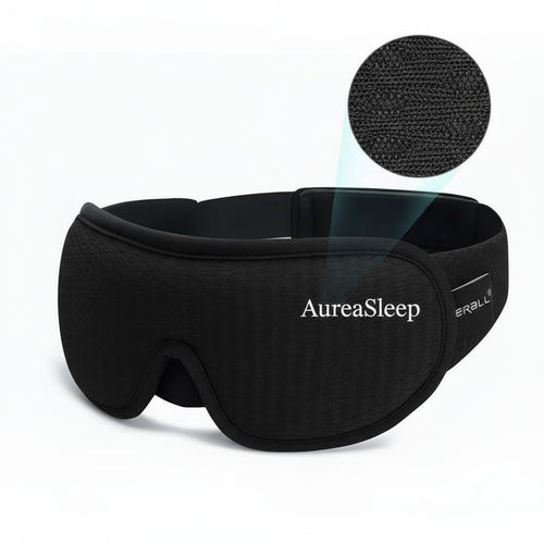Masque de Sommeil Premium 3D AuréaSleep – Finition Haut de Gamme